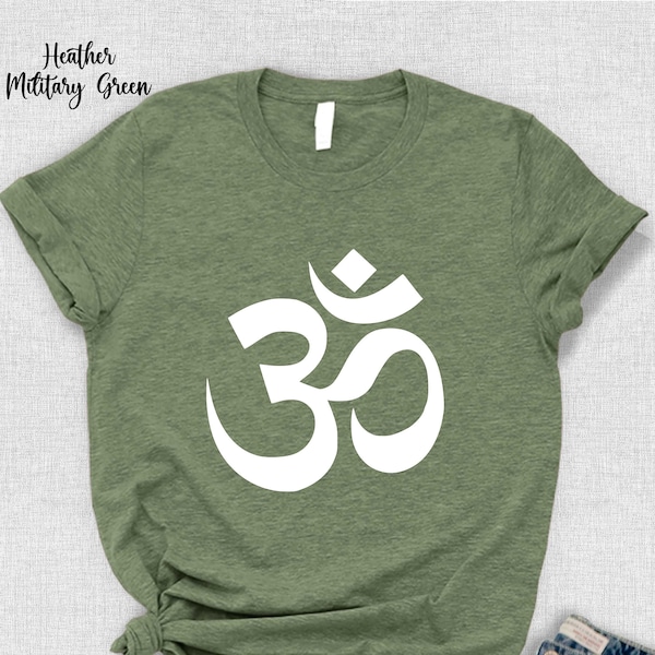 Ohm Devanagari Symbol Shirt, Yoga Shirt For Women, Spiritual Clothing, Meditation Namaste Shirt, Yoga Gifts, Minimalist Mental Health Shirt