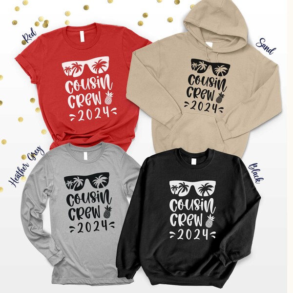 Cousin Crew 2024 Sweatshirt, Family Vacation Hoodie, Cousin Squad Gift, Adventure Time Long Sleeve, Family Trip Gift, Big Cousin Tshirt