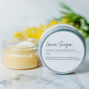 Whipped Sugar Scrub  | Apples + Cinnamon | Lemon + Sugar | Peppermint Sugar Scrub | Gifts Under 5