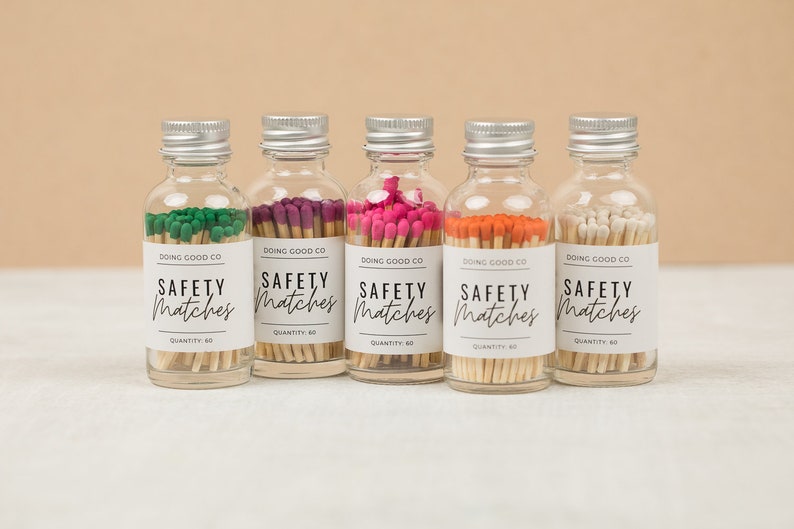 Match Bottles Matchstick Bottle With Striker Safety Etsy