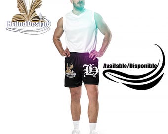 Short noir unisexe personnalisé