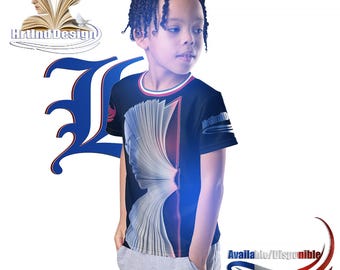 Black, blue, white and red t-shirt for children