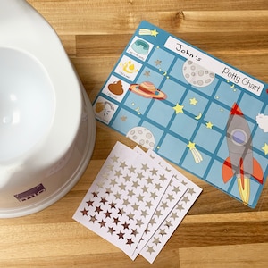In To Space Potty Toilet Training Sticker Chart for Toddlers by Cerise Publishing