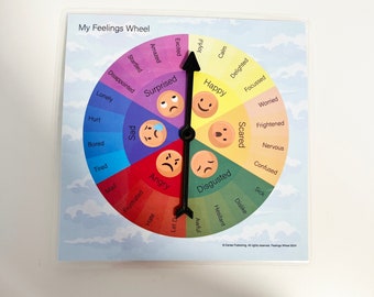 Visual Emotions Wheel: Ideal for Toddlers, SEN, Autism, ADHD - Perfect for School or Home Use