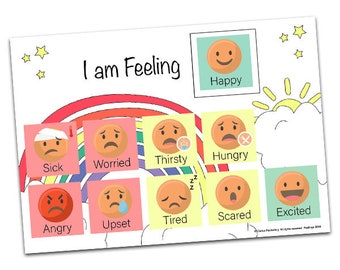 Visual Emotions Chart: Perfect for Toddlers, SEN, Autism, and ADHD - Ideal for Home or School Use!