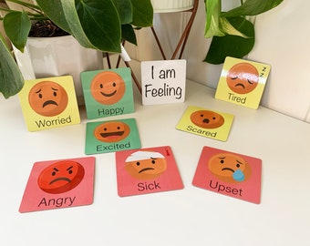 I am Feeling emotions communiation magnets for Visual Learners, Toddlers, SEN, Autism and ADHD