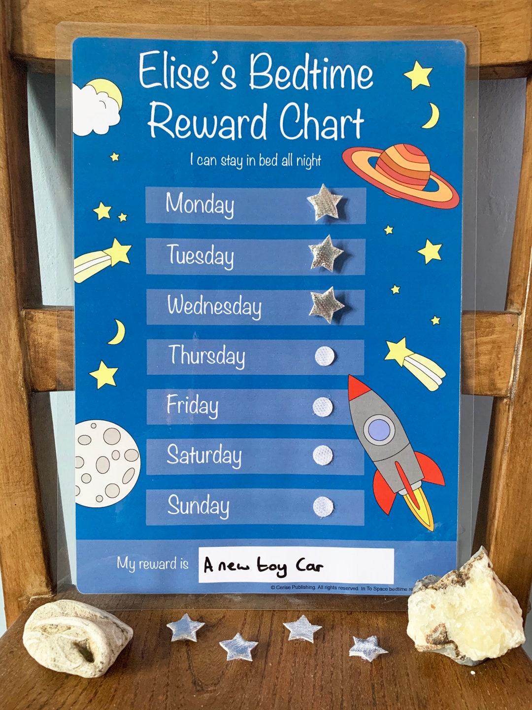 In to Space Bedtime Reward Chart A4 Durable Re-usable Reward - Etsy UK
