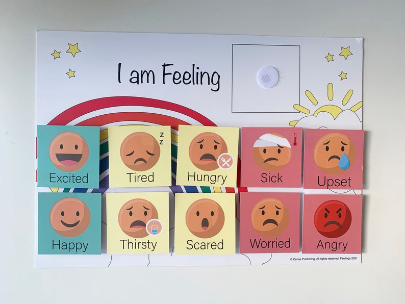 Emotions and Feelings Chart for Visual Learners Toddlers | Etsy UK