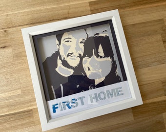 Personalised Framed  Paper Cut Artwork for New Home, Wedding, Anniversary Gift