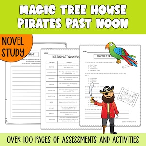 Magic Tree House Pirates Past Noon Novel Study | Reading Companion (No Prep Worksheets)