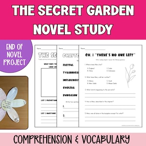 The Secret Garden Roman Studie - Verständnisfragen, Vokabeln & Aktivität - DIGITALER DOWNLOAD