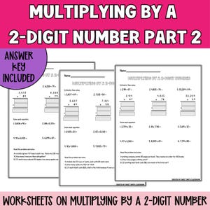 Multiply by a 2-Digit Number | Part 2 | Singapore Math 5A | Multiplication Practice Worksheets