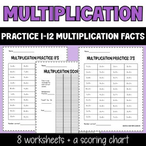 Multiplication Fluency Practice Worksheet | Timed Tests and Growth Tracking