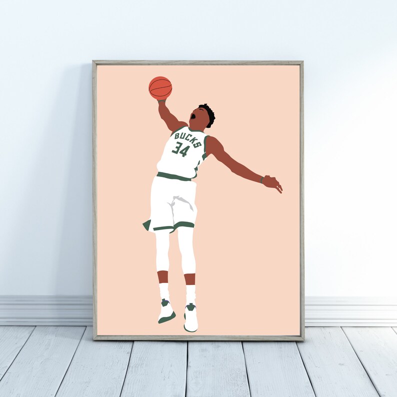 Giannis Antetokounmpo Poster Basketball Posters Basketball Etsy UK