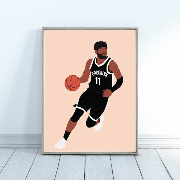 Kyrie Irving Poster - Basketball Gifts - Kyrie Irving Print - Basketball Poster - NBA Art Print - Minimalist Sports Art - Basketball Art