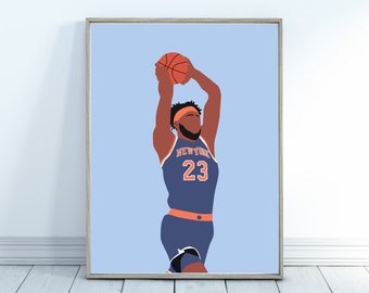 Mitchell Robinson Knicks Poster - Mitchell Robinson Gifts - Mitchell Robinson Print - Basketball Poster - Basketball Gifts - New York Knicks