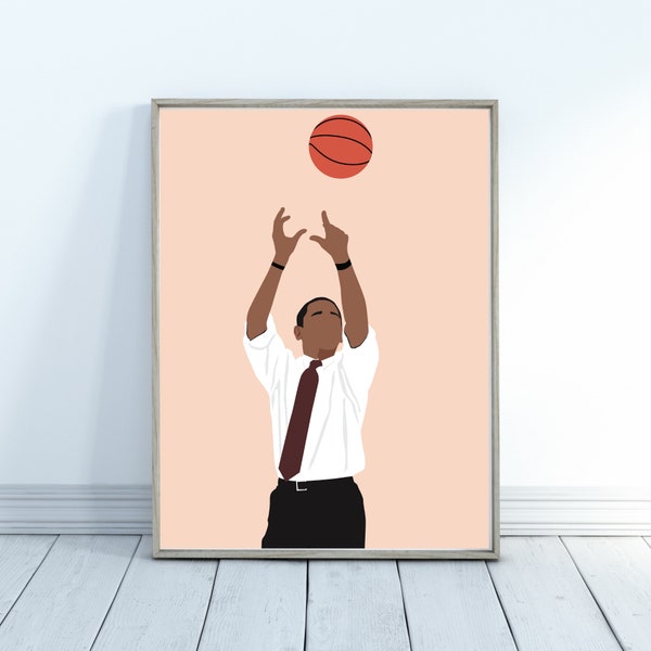 Barack Obama Basketball Poster - Barack Obama Gifts - Barack Obama Print - Barack Obama Basketball - Barack Obama Gifts - Barack Obama