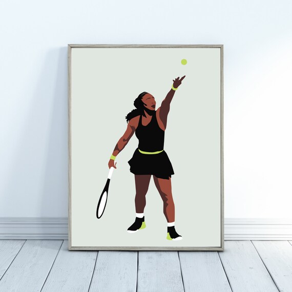 Serena Williams Tennis Poster Serena Williams Print Tennis - Etsy