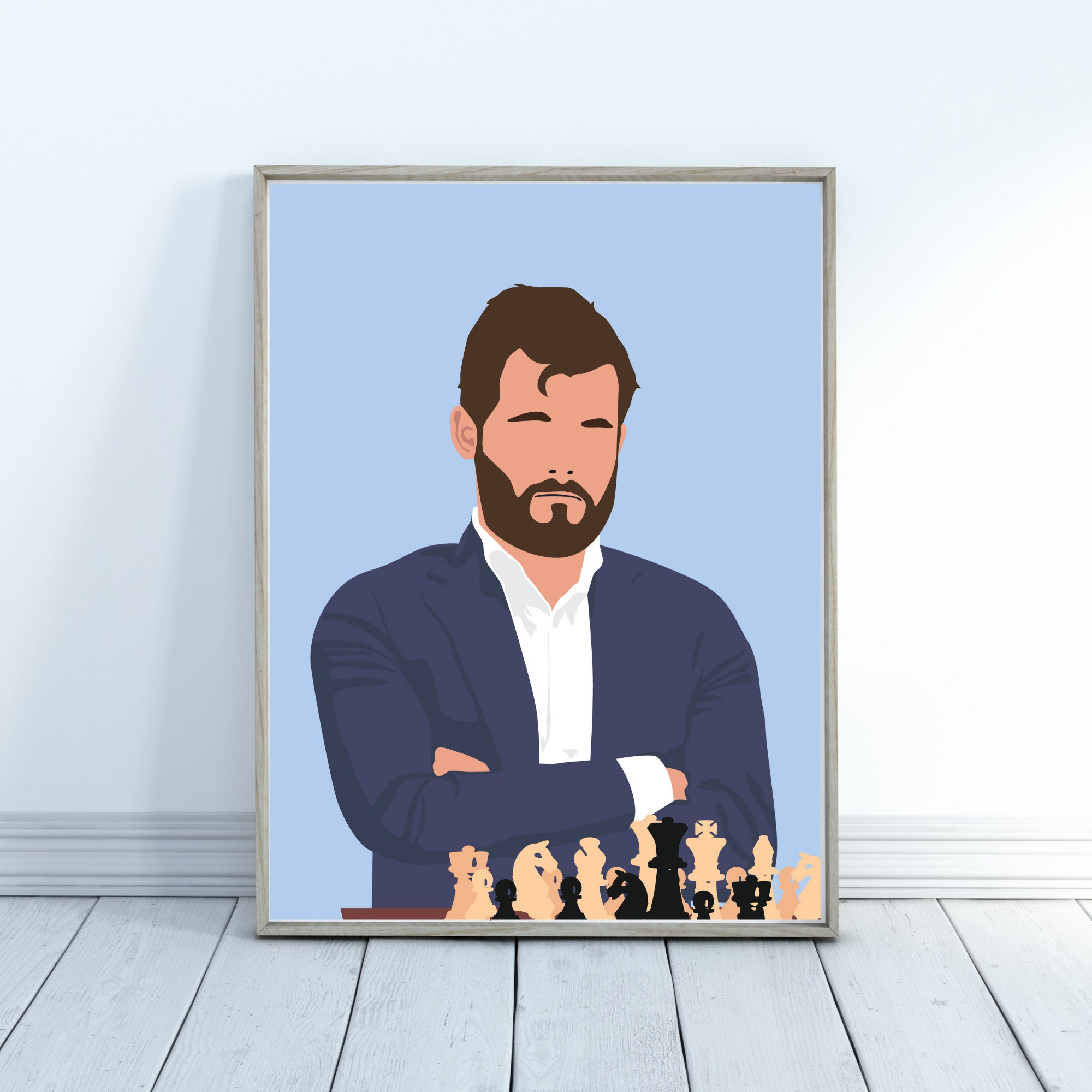 Chess Gift Idea Carlsen Vs Kramnik London 2009 Art Gifts 