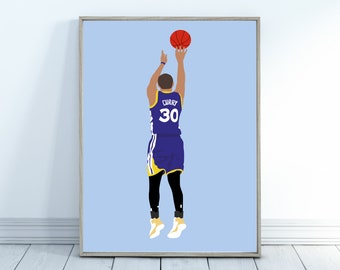 Steph Curry Poster - Basketball Poster - Basketball Drucke - NBA Poster - Steph Curry Print - NBA Art