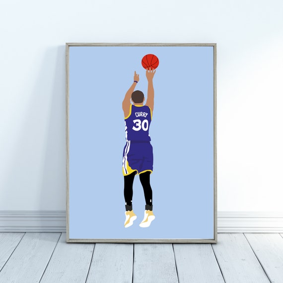 Steph Curry Poster Basketball Posters Basketball Prints 