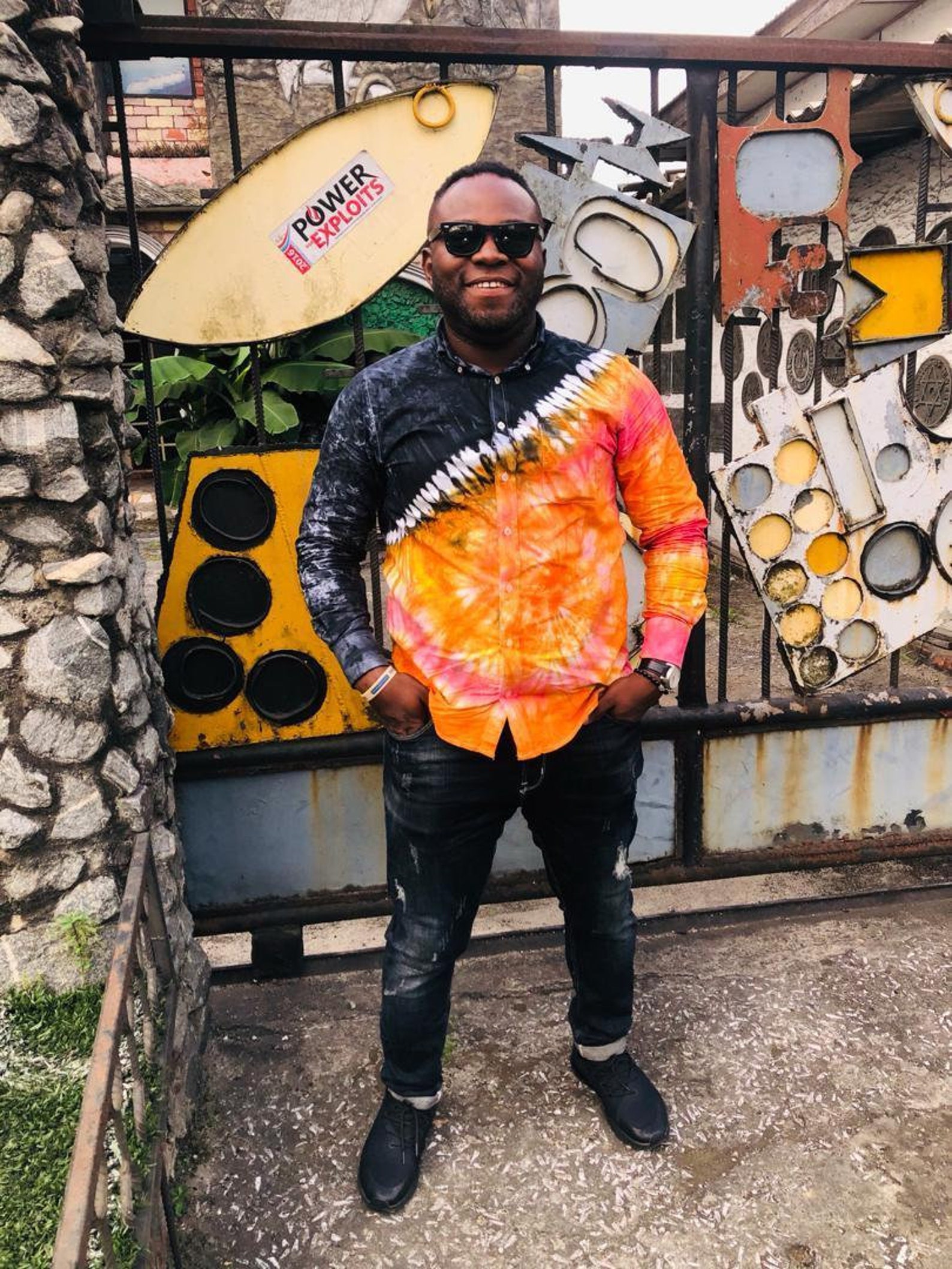 mens long sleeve tie dye