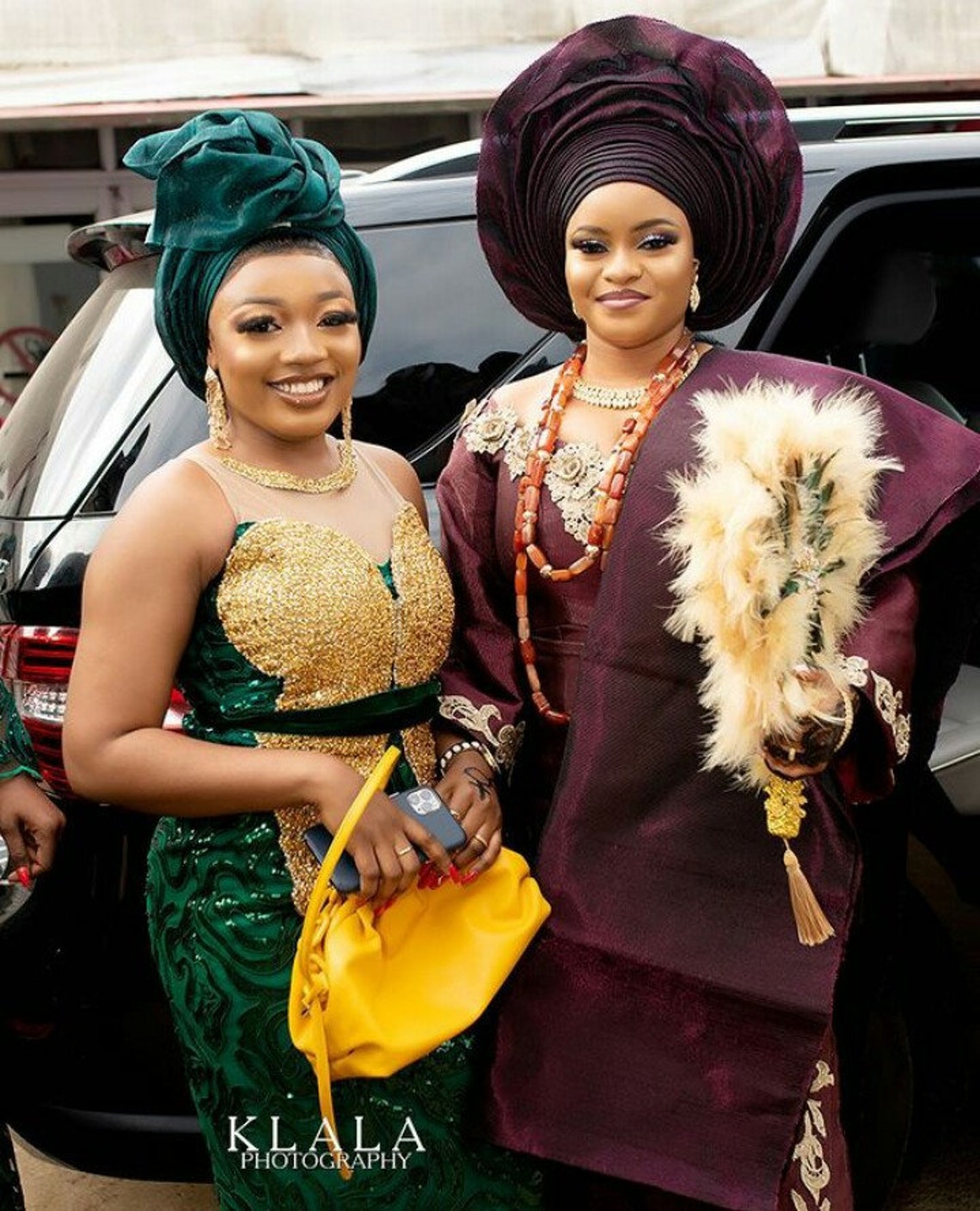 Brown Chocolate Traditional Couple Aso Oke Set // Nigeria Etsy