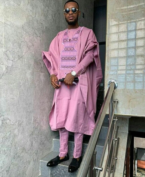 Men African Traditional Agbada Matching Shirt and Pant Groom | Etsy