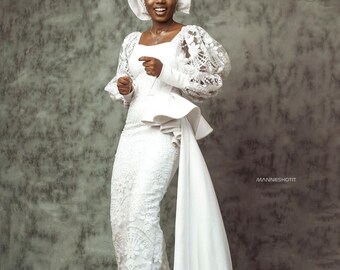 lace dress for nigerian traditional wedding