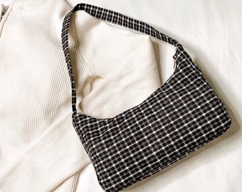 Plaid Shoulder Bag/ Trendy Shoulder Bag/ Retro Bag/ Mini Purse/ Mini Handbag/ Handmade/ Women’s Purse/ Made in USA