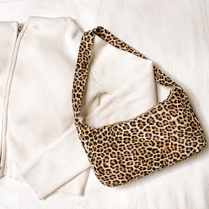 Bella Bag (Cheetah Print)  -  Shoulder Bag/ Retro Handbag/ Handmade/ Made in USA