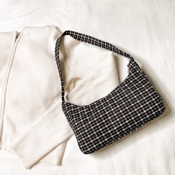 Plaid Baguette Bag/ Trendy Shoulder Bag/ Retro Bag/ Mini | Etsy