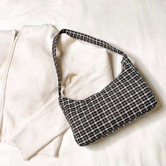 Mini Vintage Crossbody Bag, Retro Plaid Print Shoulder Bag