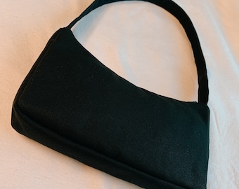 Black Shoulder Bag/ Trendy Shoulder Bag/ Retro Bag/ Mini Purse/ Mini Handbag/ Handmade/ Women’s Purse/ Made in USA