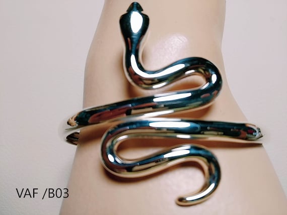 Sterling silver 925 snake bracelet, Ancient Greece silver bracelet, handmade snake bracelet