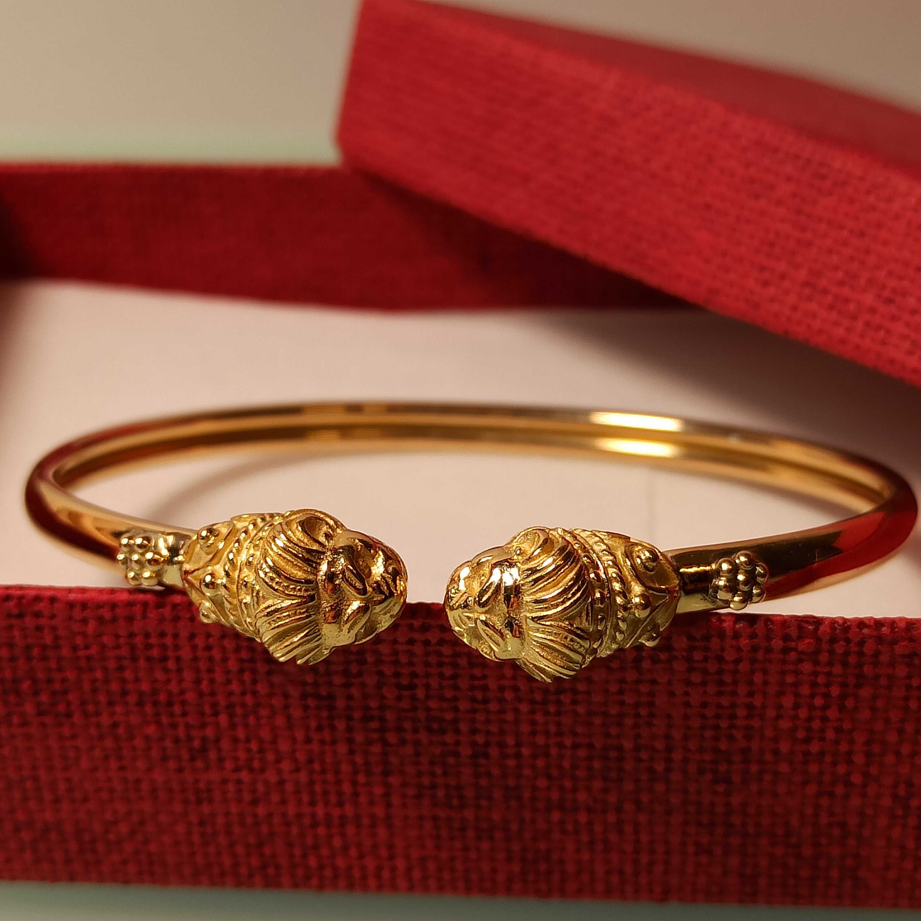 Gold Filled Victorian Lion Head Bracelet – Devil's Details
