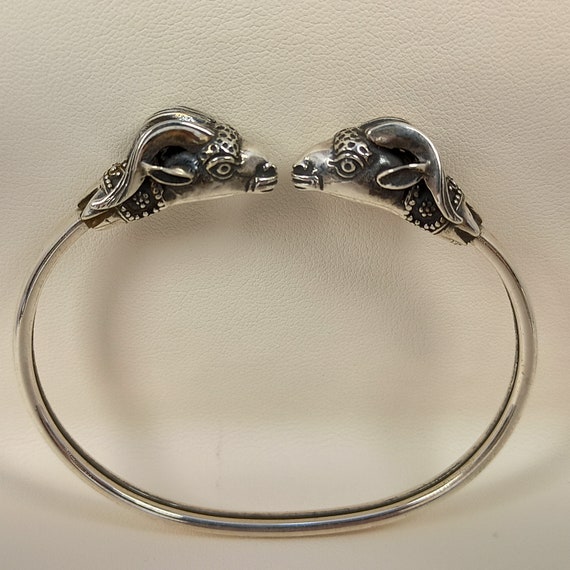 Capricorn heads bracelet in sterling silver 925,  Bracelet in sterling silver 925 with capricorn heads,  Stering silver with capricorn heads