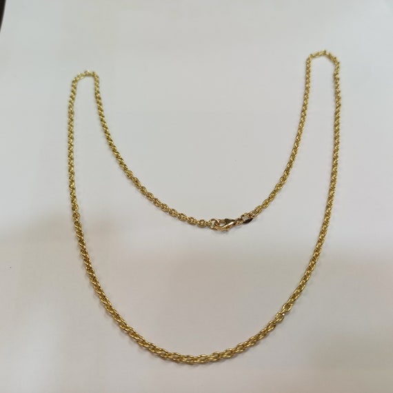 Chain in 14K solid yellow gold 45 cm 18 inches