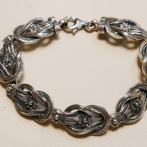 Hercules knot museum copy ancient Greek style bracelet in sterling silver 925