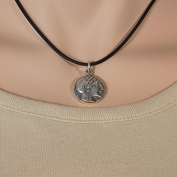 Reproduction of ancient Greek coin (Tetradrachme) of  Goddess Athena made of sterling silver 925