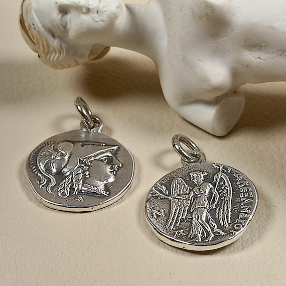 Stater babylon coin pendant Babylon of kingdom of Macedonia in sterling silver 925