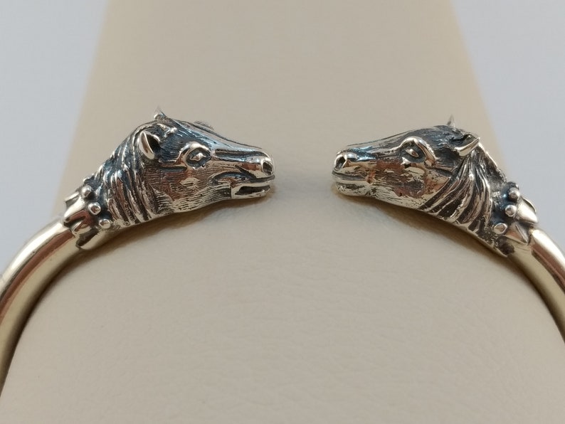 Sterling silver bracelet with horse headsBracelet en argent Etsy