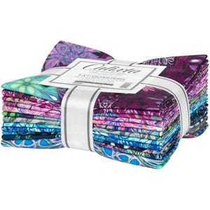 Calixta 12 Piece FQ Bundle in Jewel Includes Panel by Christiane Marques for Robert Kaufman Fabrics