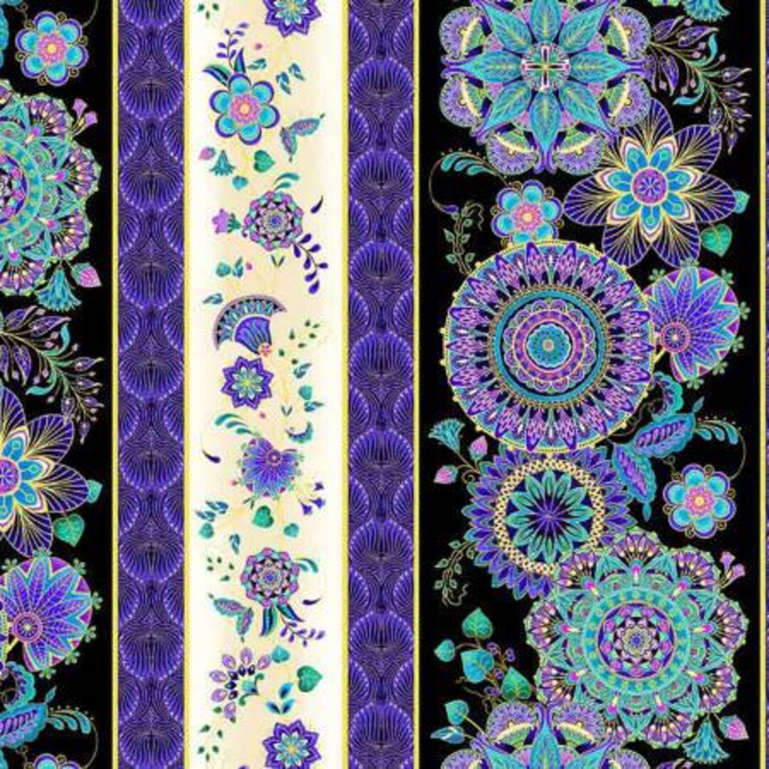 Empress - Metallic 11" Stripe Medallion by Chong a Hwang for Timeless ...
