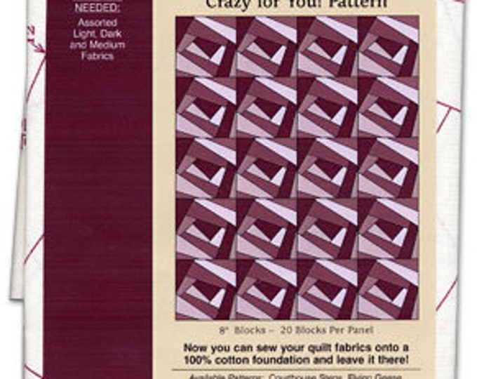 Crazy for You! Foundation by the Yard ™ Packaged Panel by Benartex - Etsy