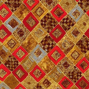 Gustav Klimt SRKM-17184-3 RED Fabric by Robt Kaufman
