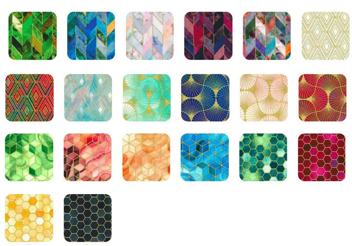 Kaufman - Holiday Flourish - Snow Flower Gold Fat Quarter Bundle 38 Pc