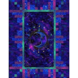 Kit trapunta Panel Perfection - Cosmos di Timeless Treasures 46" x 66"