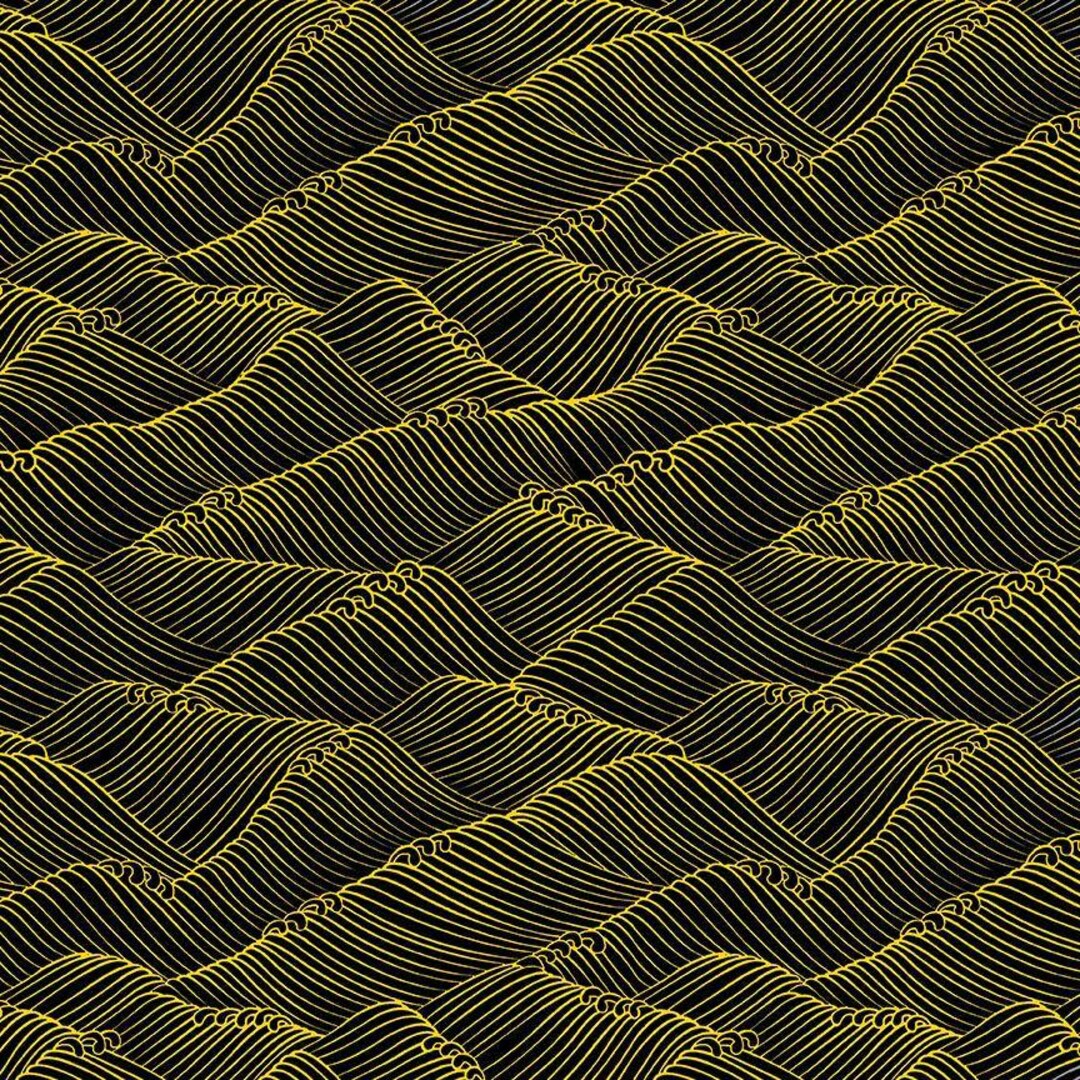 Shizuka ~ Surf Texture Black Metallic by Chong a Hwang for Timeless ...