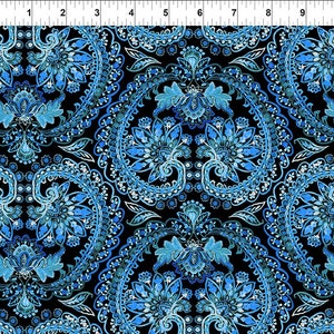 Resplendent Elegance Blue by Jason Yenter - In the Beginning Fabrics